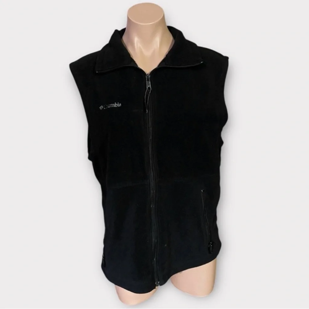 Columbia Men’s Small Steens Mountain Black Fleece Zipper Vest